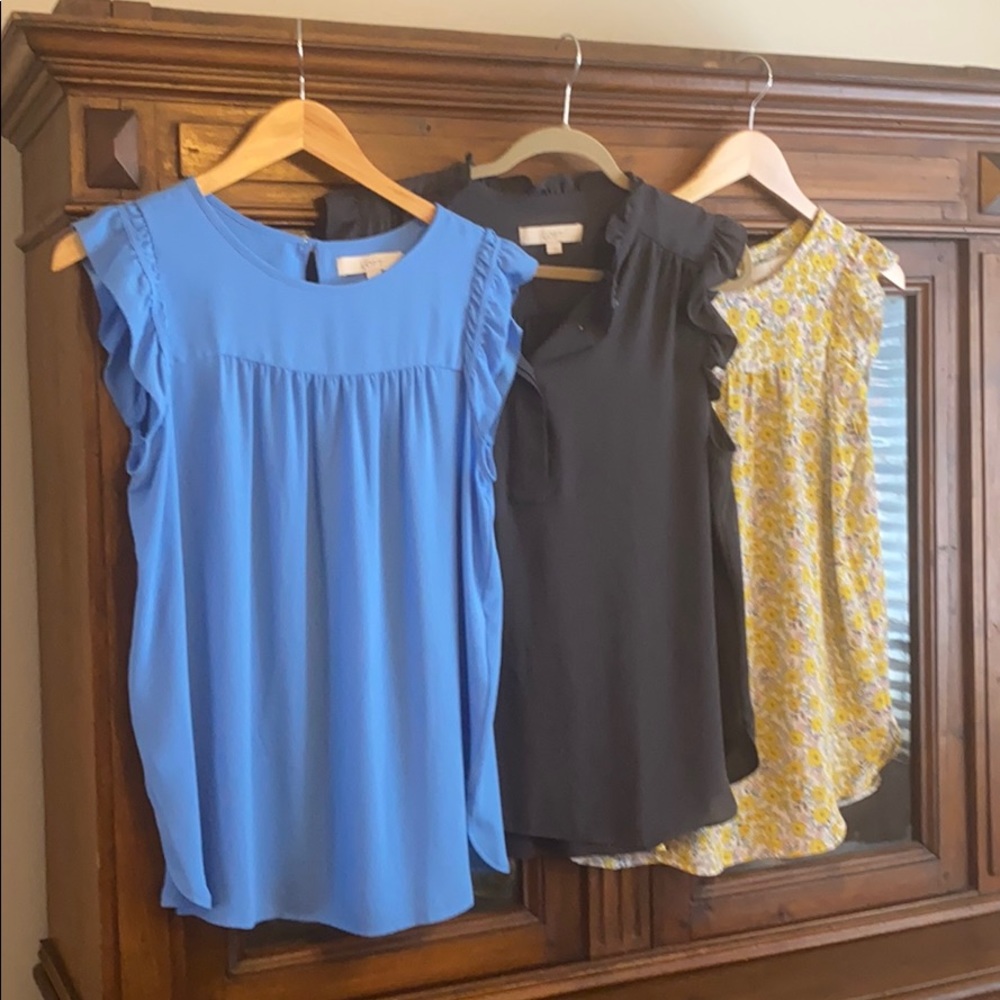 Three (3) LOFT Blouses
